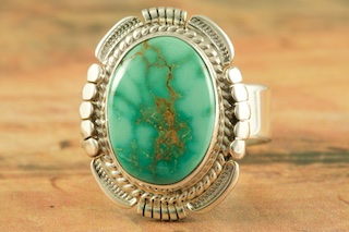 Genuine Easter Blue Turquoise Sterling Silver Ring